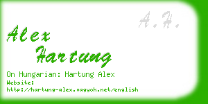 alex hartung business card